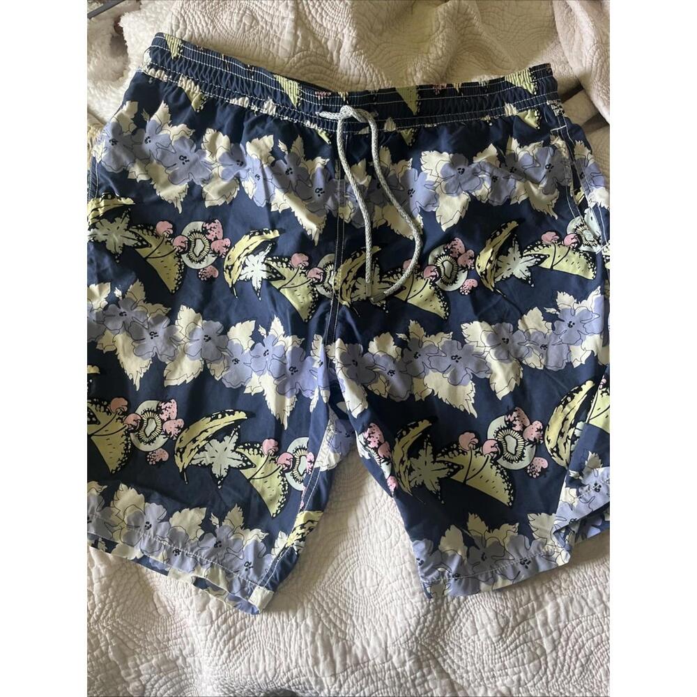 Vilebrequin Swim Trunks  Xxl Hawaii Theme‎ Bananas Flowers Starfish Blue